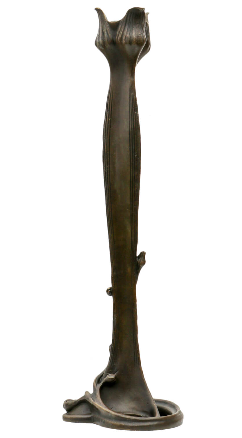 Kerzenständer Bronzeskulptur im Antik-Stil Bronze Figur Statue 30cm