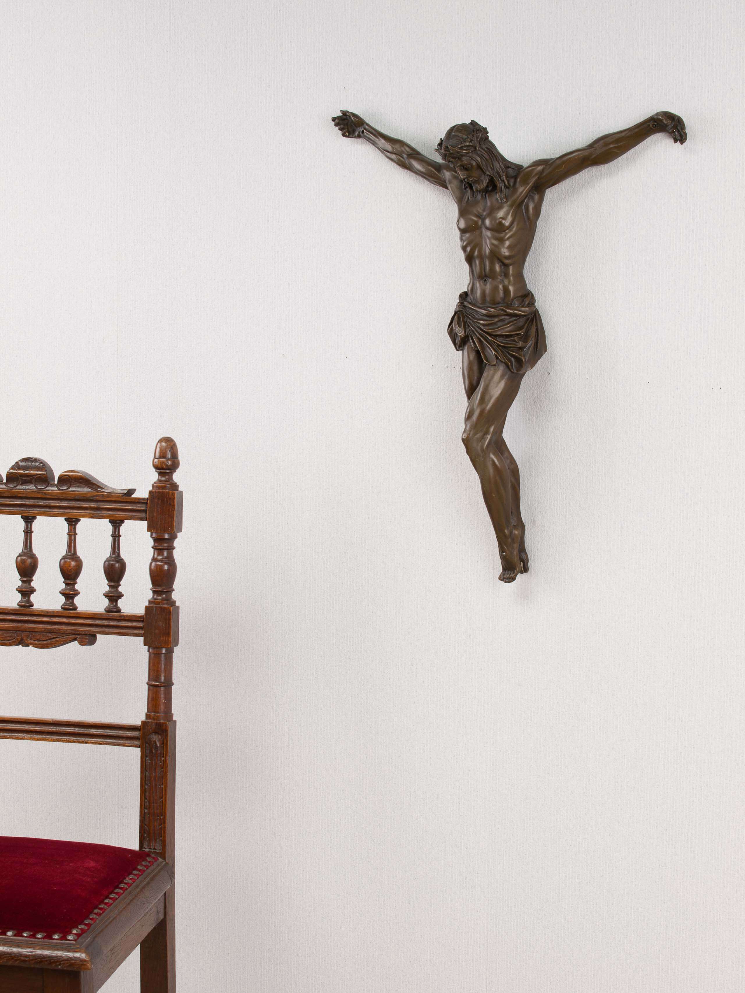 Bronzeskulptur Korpus Jesus Christ Kreuzigung Bronze Skulptur Figur sculpture