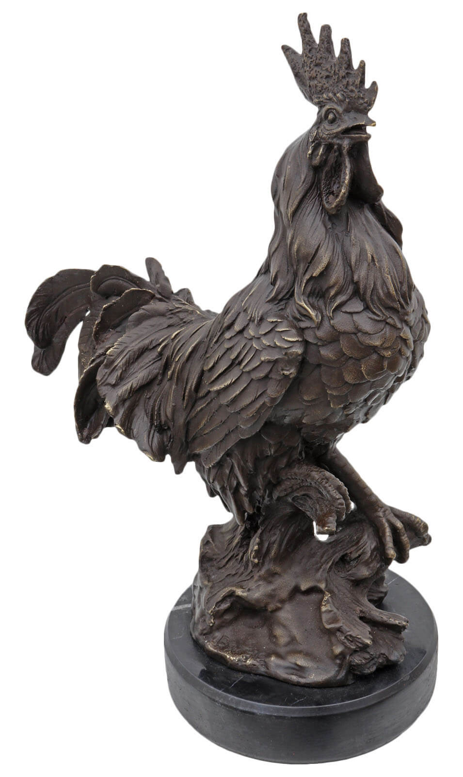 Bronzeskulptur Hahn im Antik-Stil Bronze Figur Statue 31cm