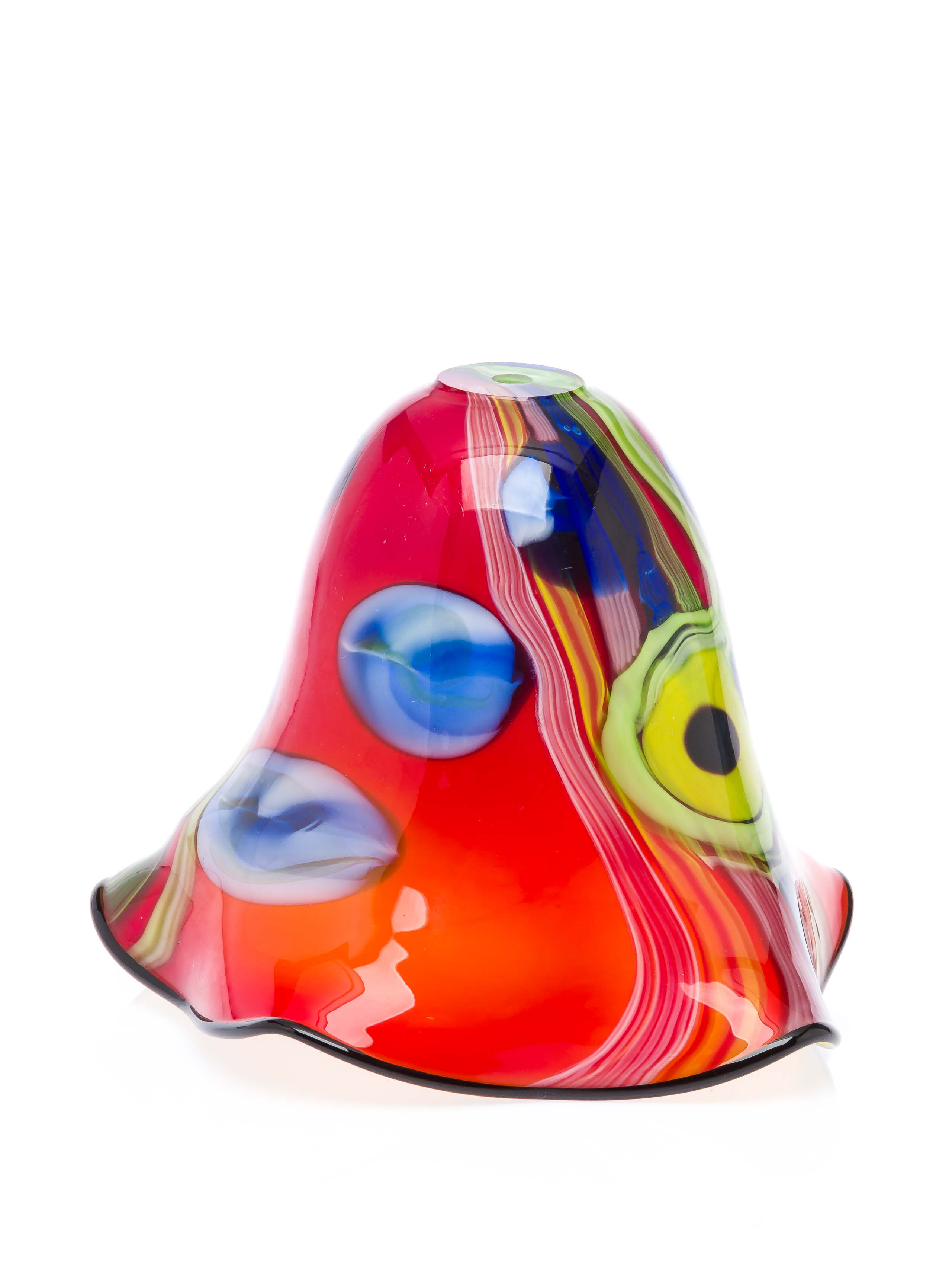 Lampenschirm Tischlampe Lampe Glas Glasschirm Murano Stil glass lampshade rot