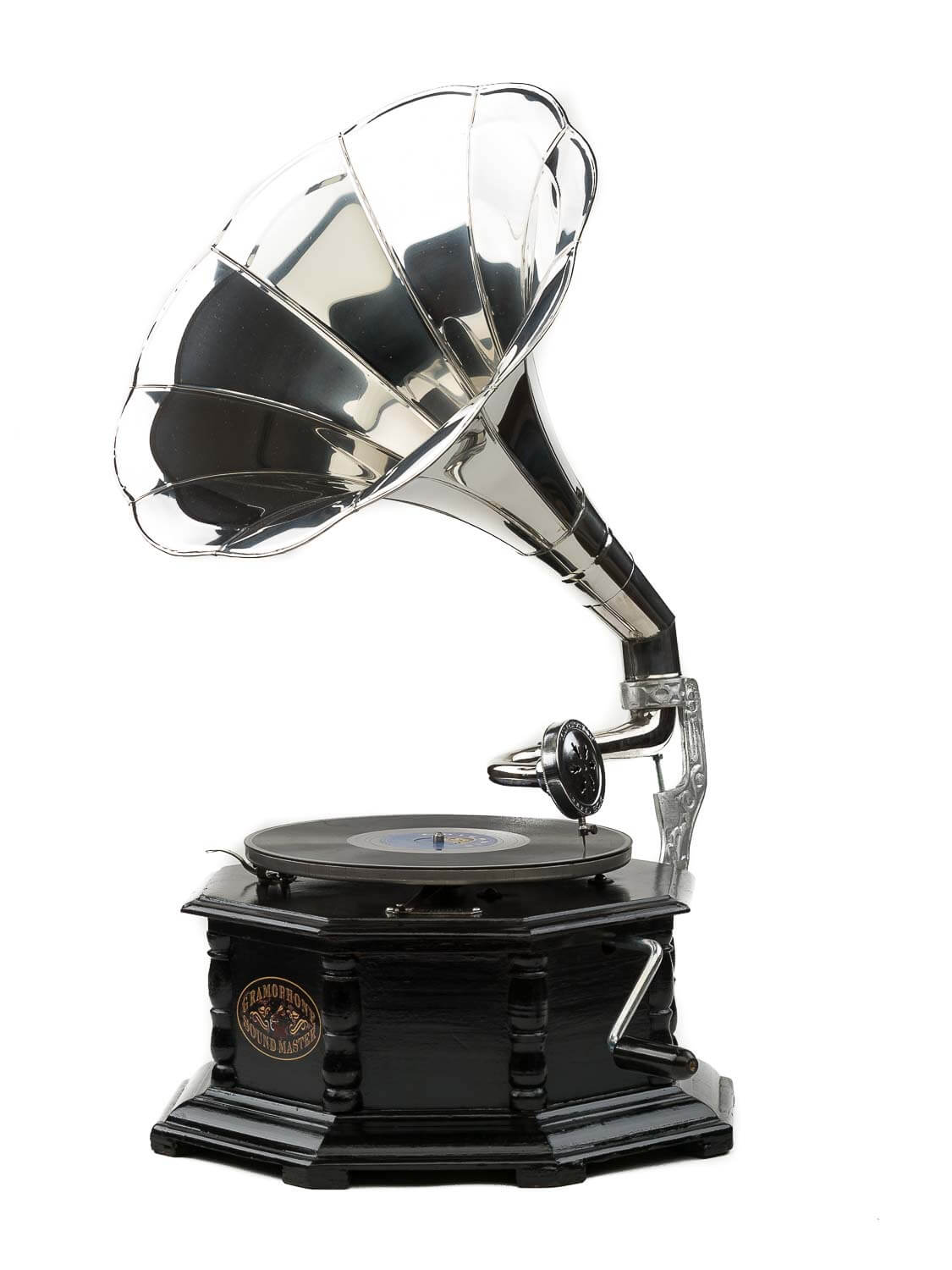 Grammophon Holz für Schellackplatten Trichtergrammophon Grammophone antik Stil