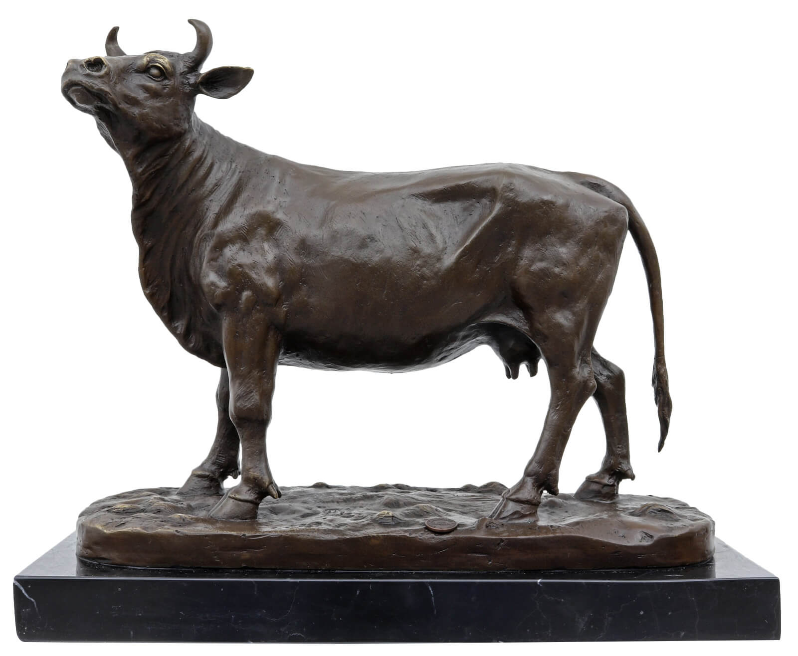 Bronzeskulptur Bulle Ochse Kuh Stier im Antik-Stil Bronze Figur Statue 35cm