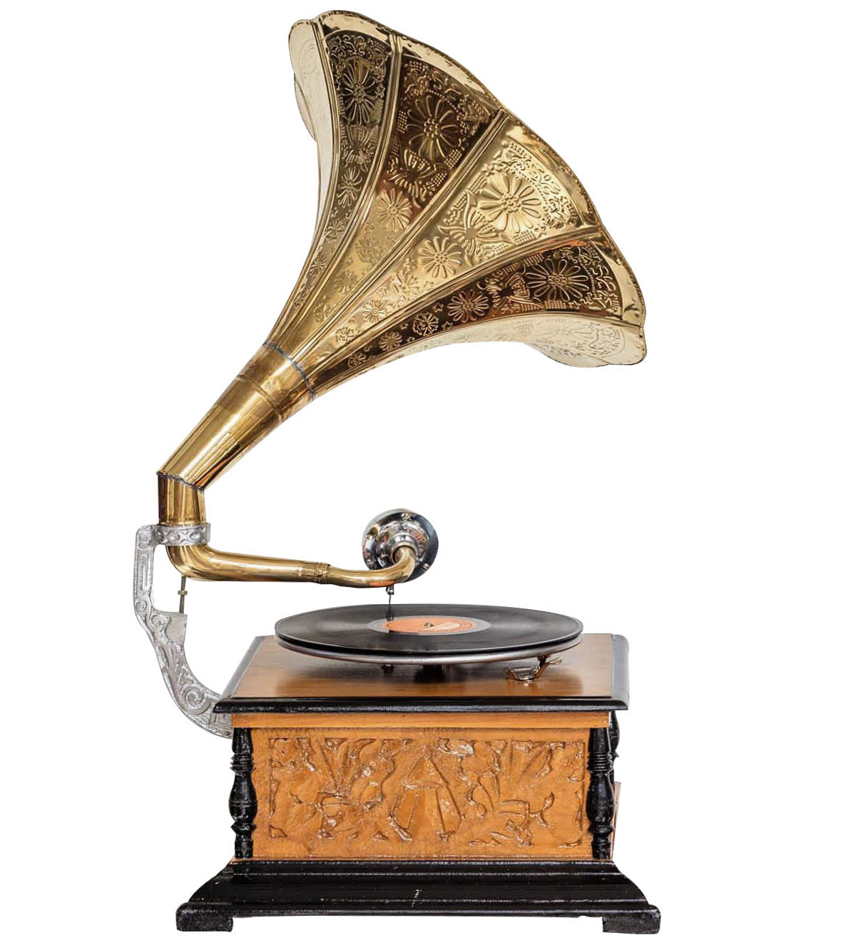 Nostalgie Grammophon Gramophone Dekoration mit Trichter Grammofon Antik-Stil (h)Nostalgie Grammophon Gramophone Dekoration mit Trichter Grammofon Antik-Stil (h)