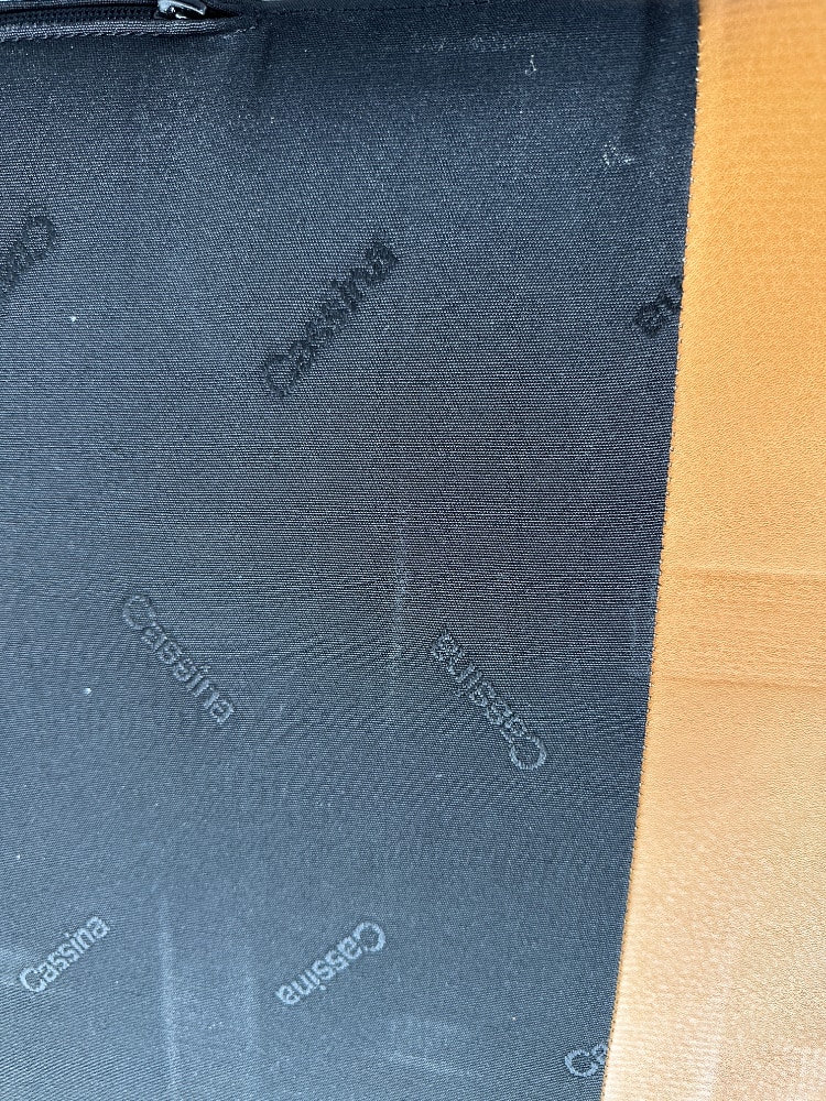 canvas, textured, fabric, dunkelblau, orangeeinfassung