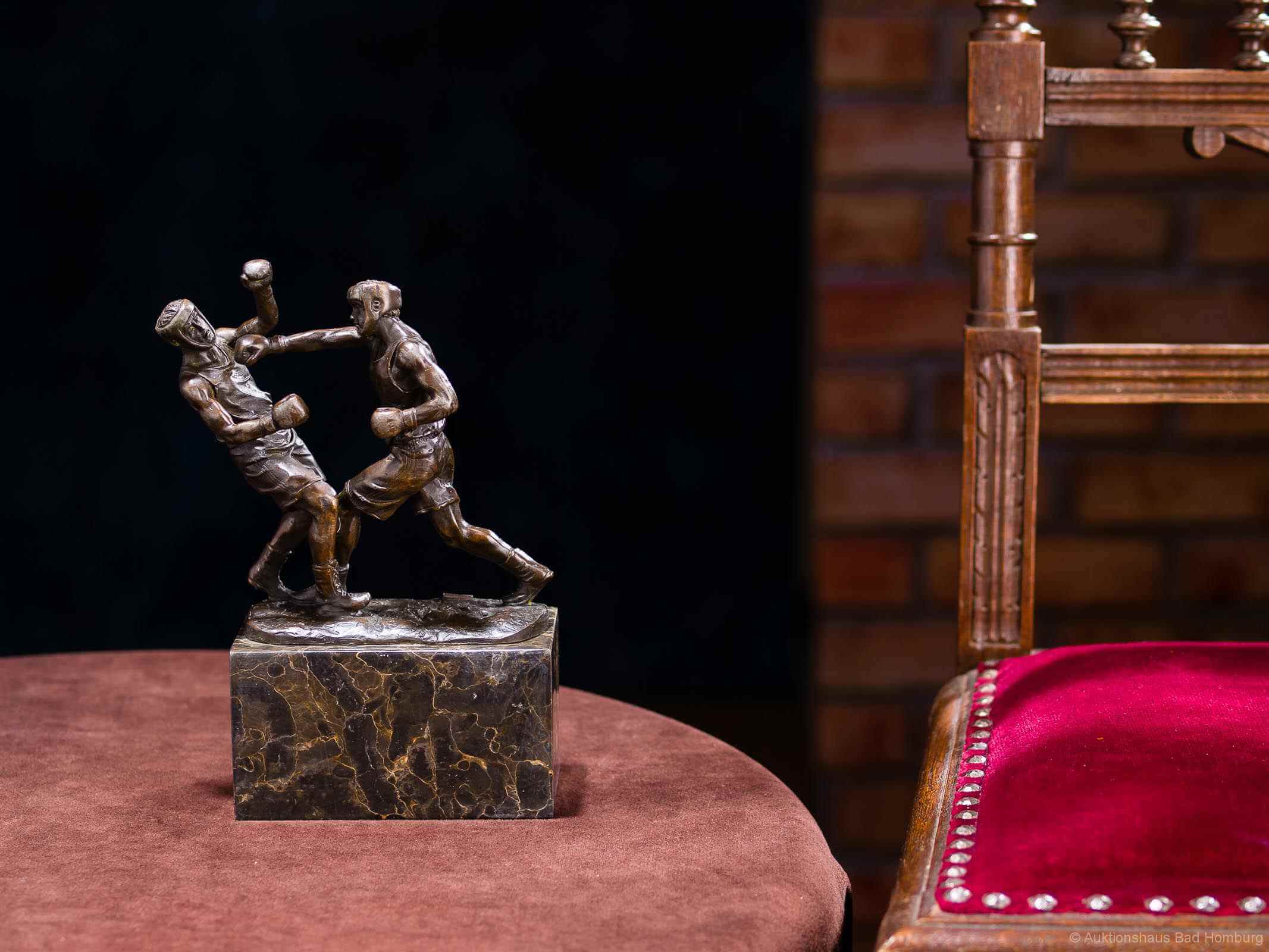BRONZEFIGUR BOXEN BOXER BRONZE TROPHÄE SKULPTUR FIGUR POKAL