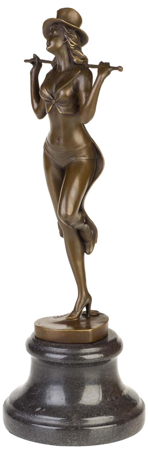 Bronzeskulptur Frau Tänzerin Erotik Kunst im Antik-Stil Bronze Figur Statue 38cm