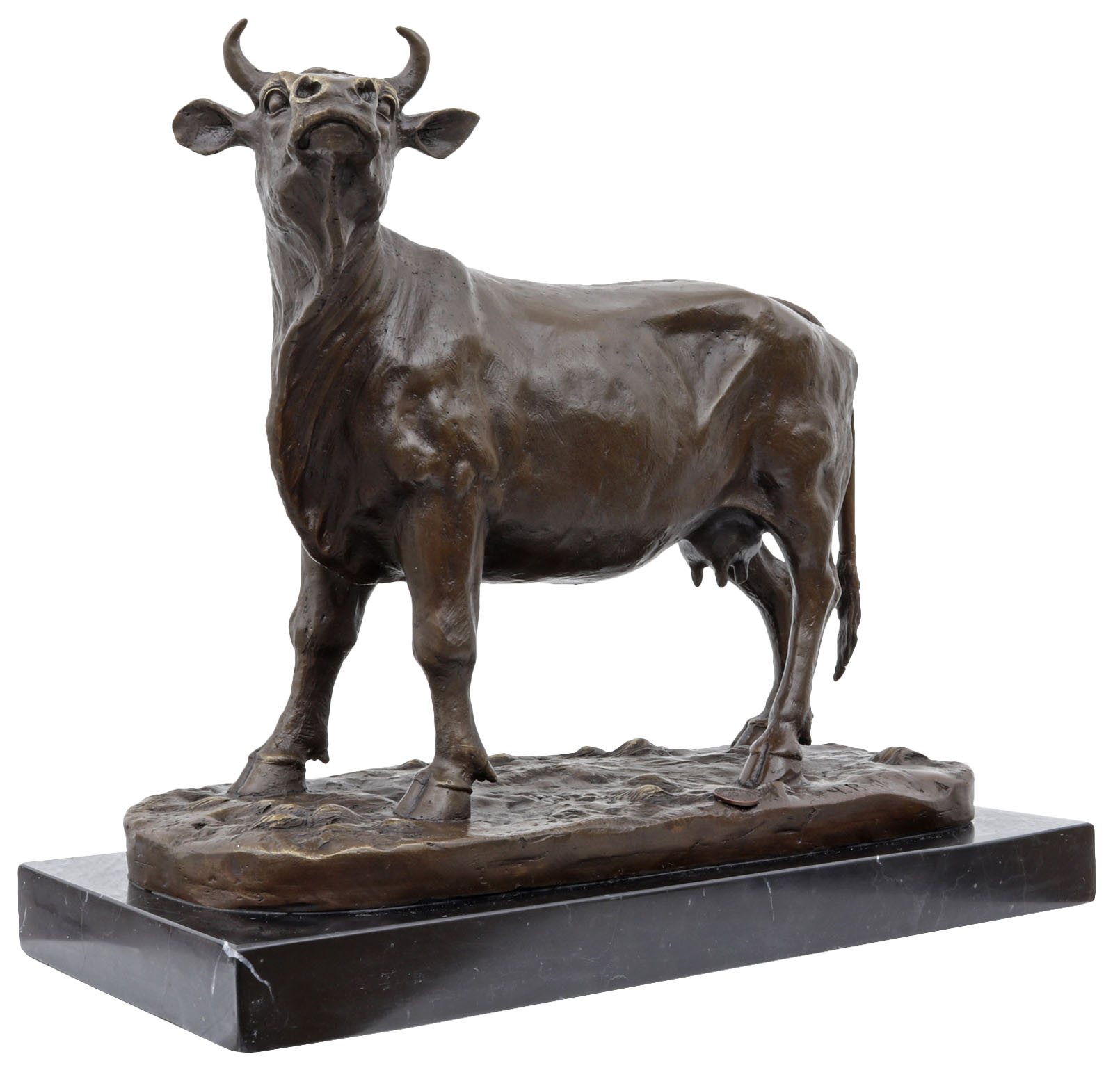 Bronzeskulptur Bulle Ochse Kuh Stier im Antik-Stil Bronze Figur Statue 35cm
