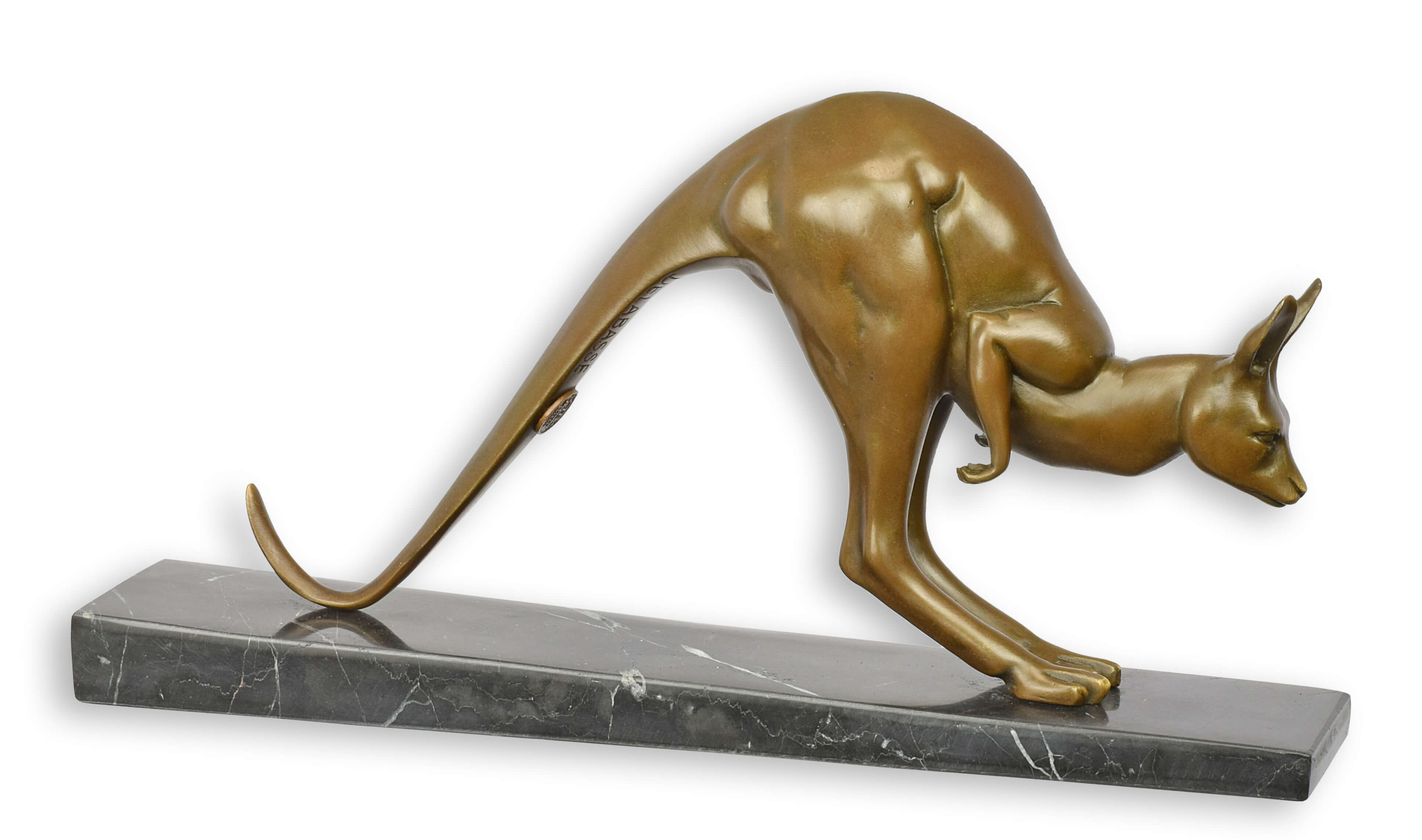 Bronzeskulptur Känguru nach Delabasse Replikat Retro Design Dekoration