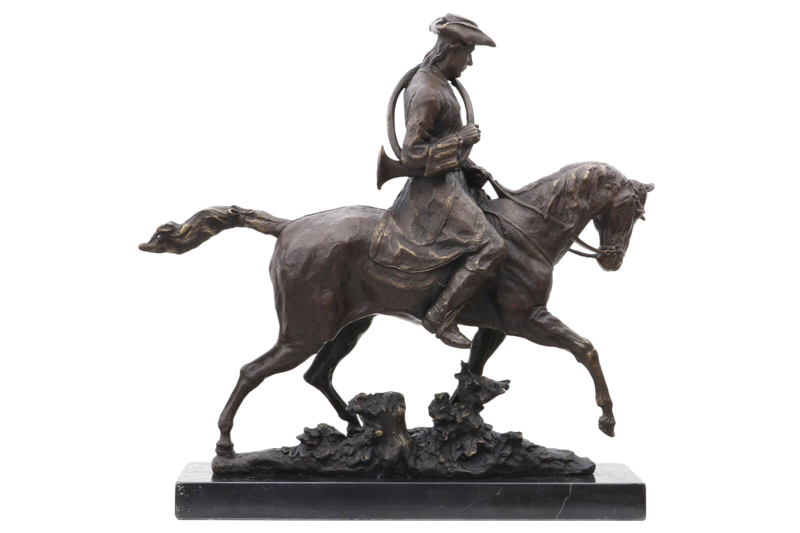 Bronzeskulptur Louis XV Pferd im Antik-Stil Bronze Figur Statue 41cm
