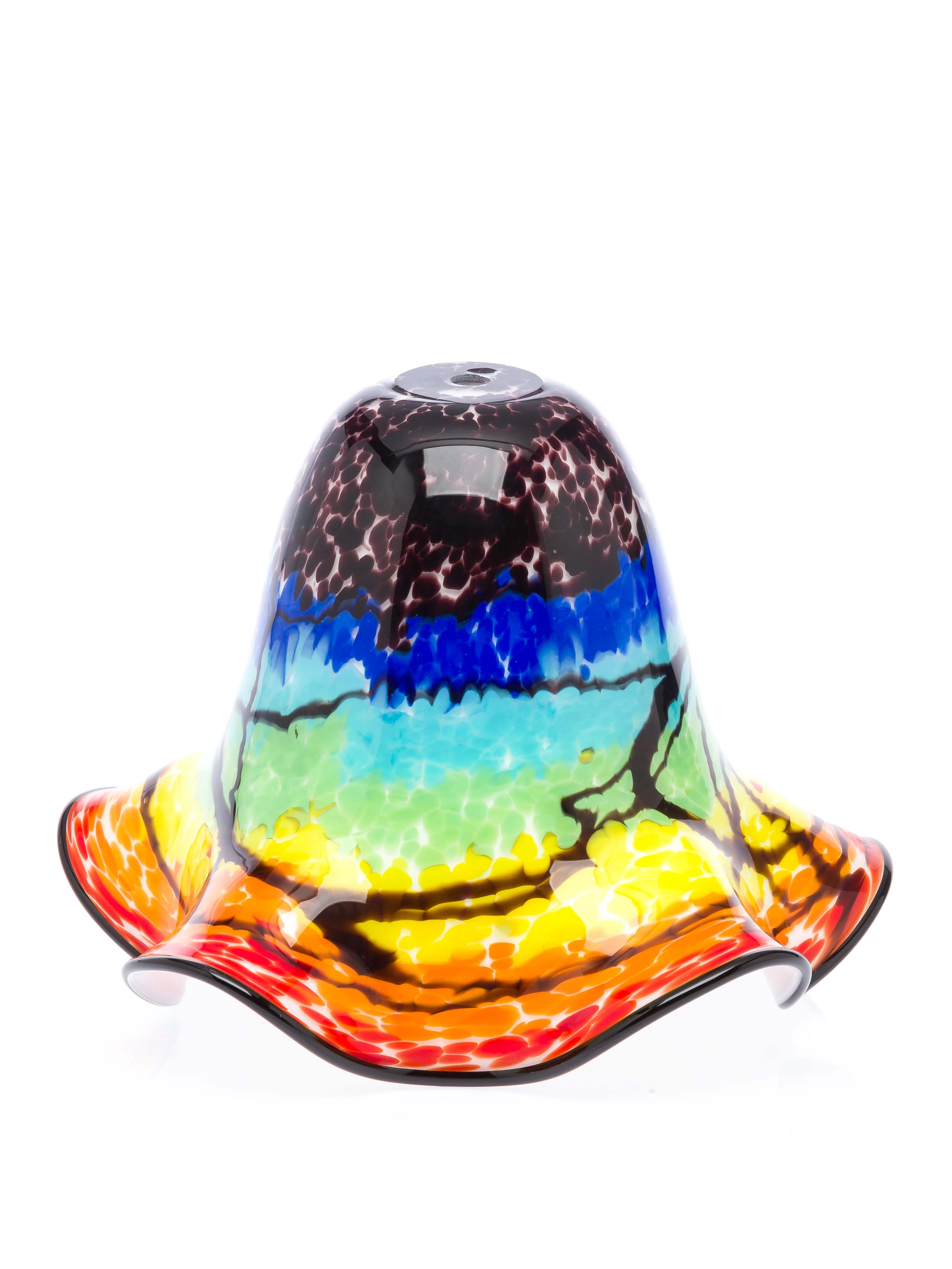 Lampenschirm Tischlampe Lampe Glas Glasschirm Murano Stil glass lampshade farbig