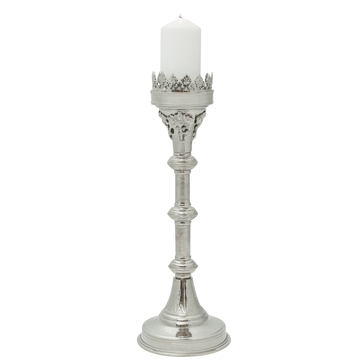 Kerzenleuchter 52cm Altarleuchter Kerzenständer Kirche Altar Antik-Stil silber