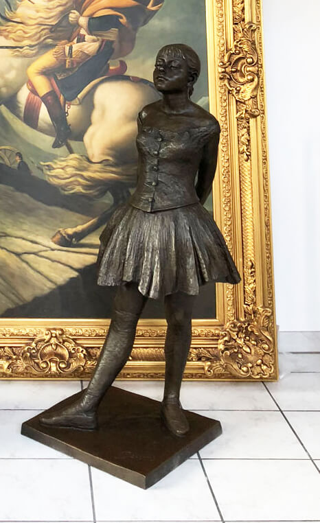 Bronzeskulptur Ballerina nach Degas 120cm Tänzerin Skulptur Antik-Stil Replik