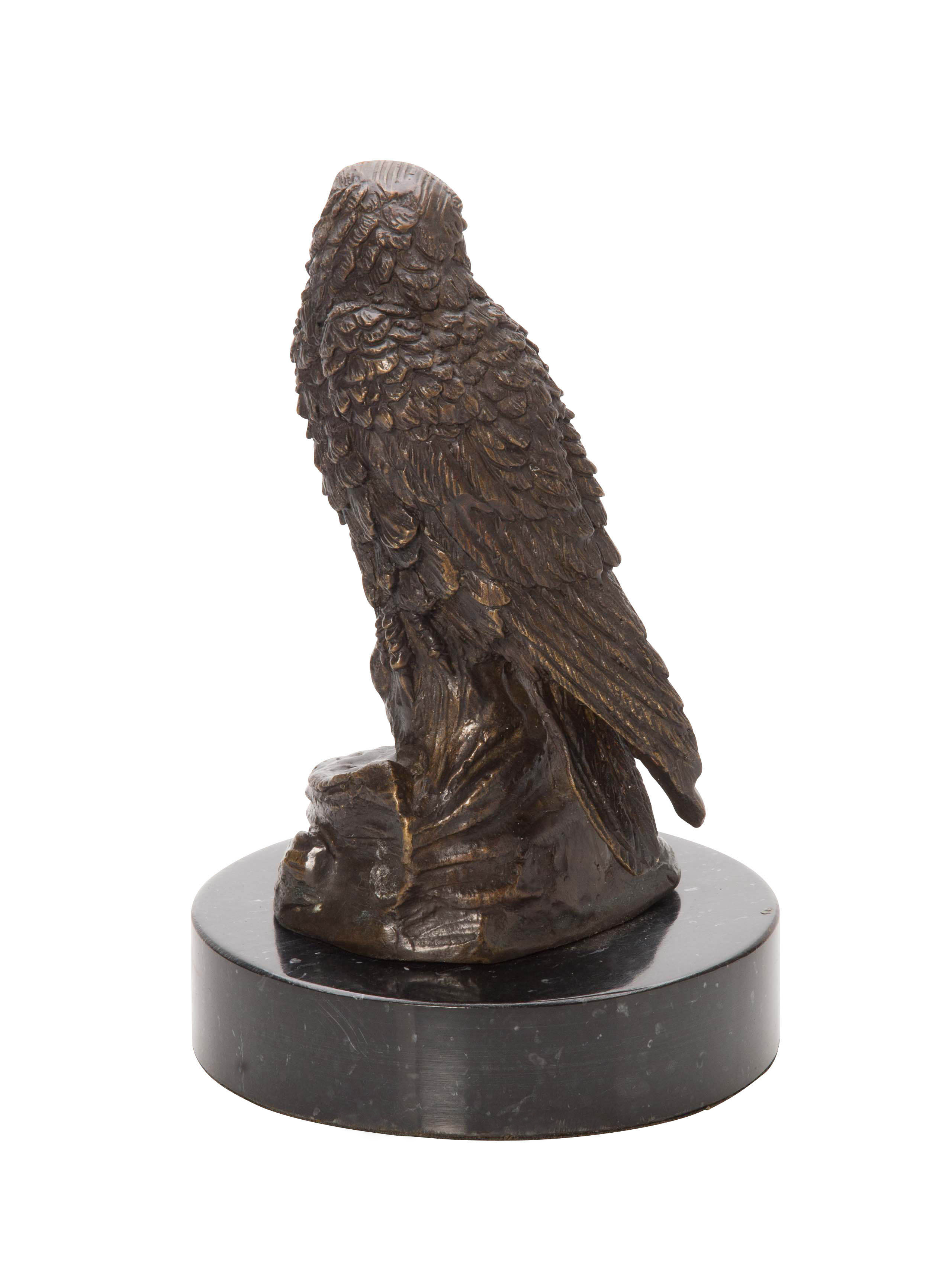 Bronzeskulptur Falke Vogel Bronze Figur Skulptur Jagd antik Stil sculpture hawk 