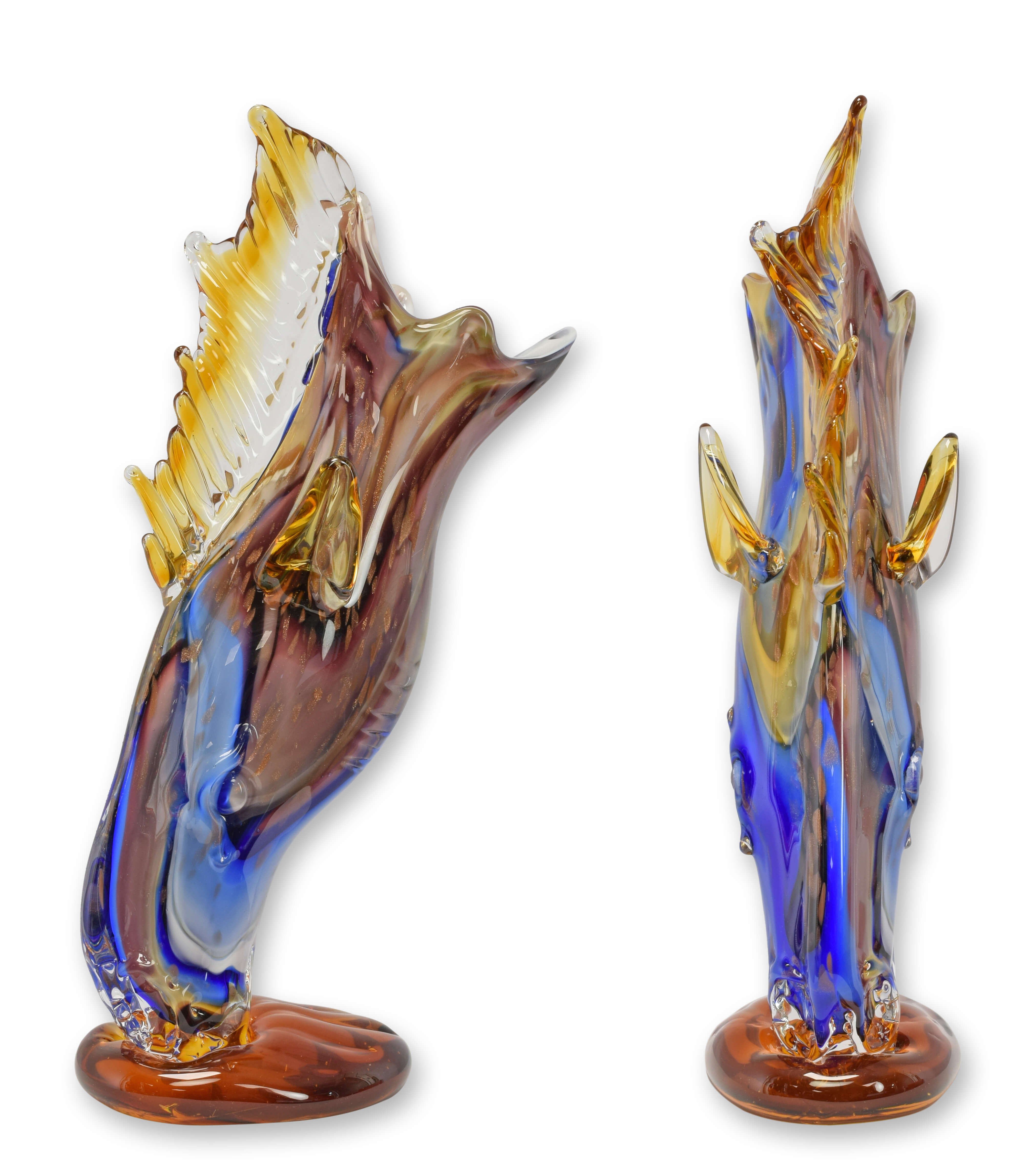 Vase Glas Pferd im Murano-Stil Replikat Retro Design Dekoration