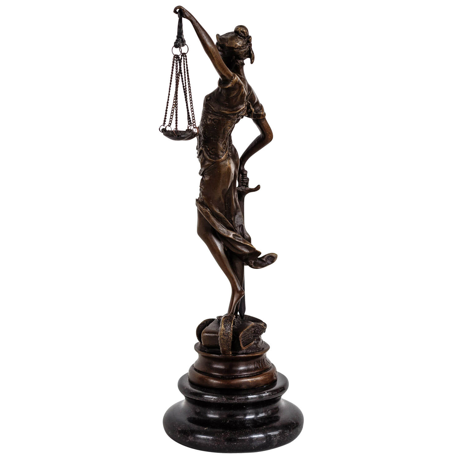 Bronzeskulptur Justitia Justizia Bronzefigur Bronze Figur Skulptur Antik-Stil