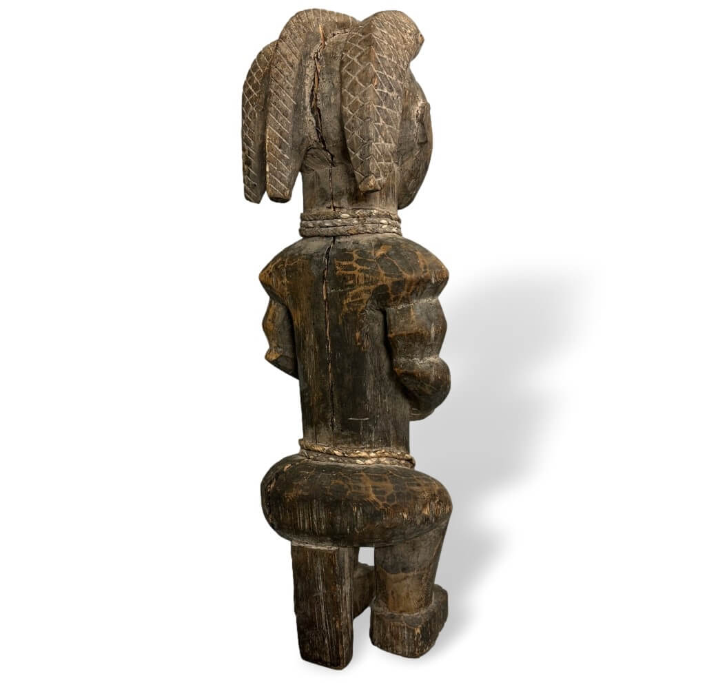 Holzfigur, Skulptur, Maskenstab, ethnische Kunst, handgeschnitzt