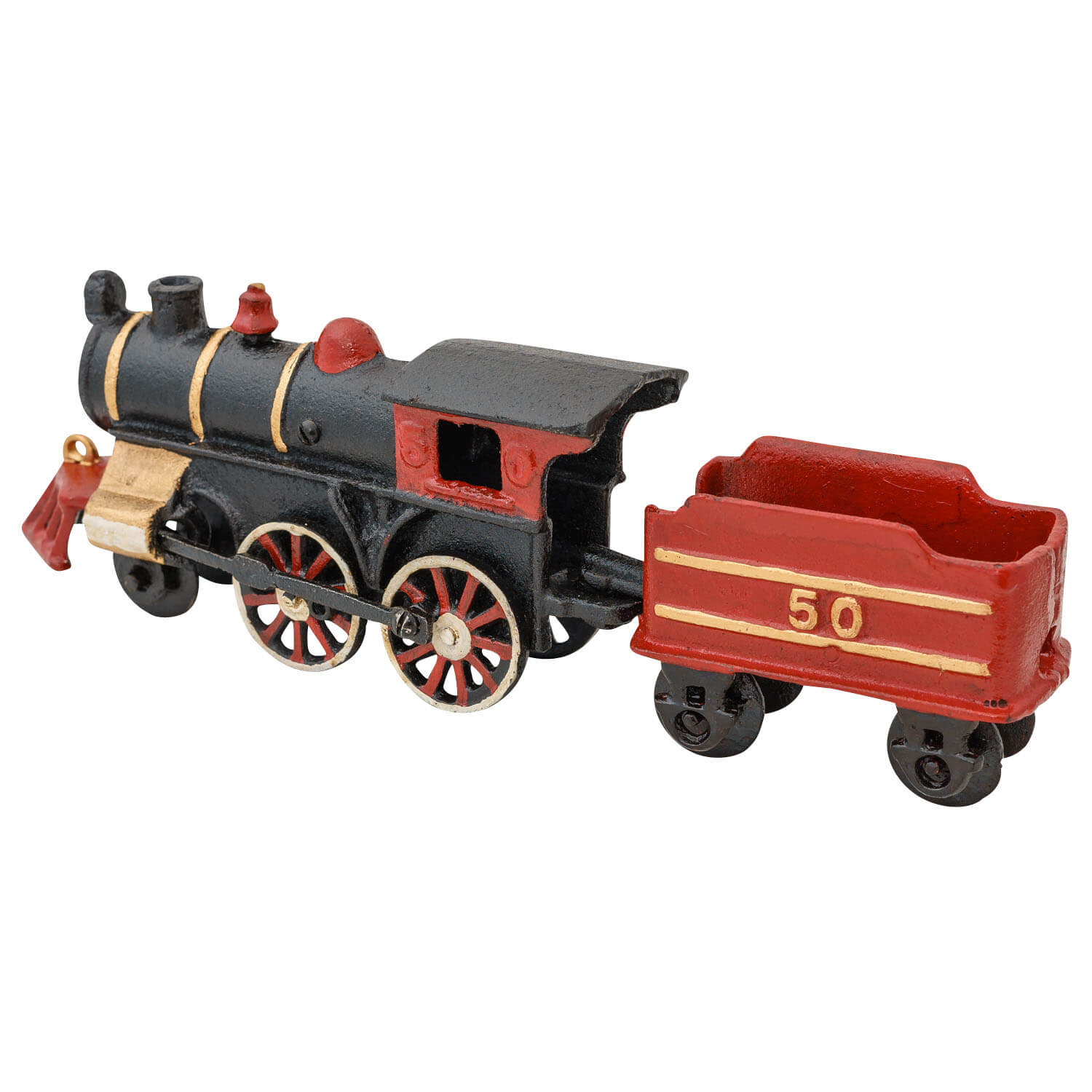 Modellbahn Eisenbahn Lok Anhänger Zug Gusseisen Antik Stil 29cm