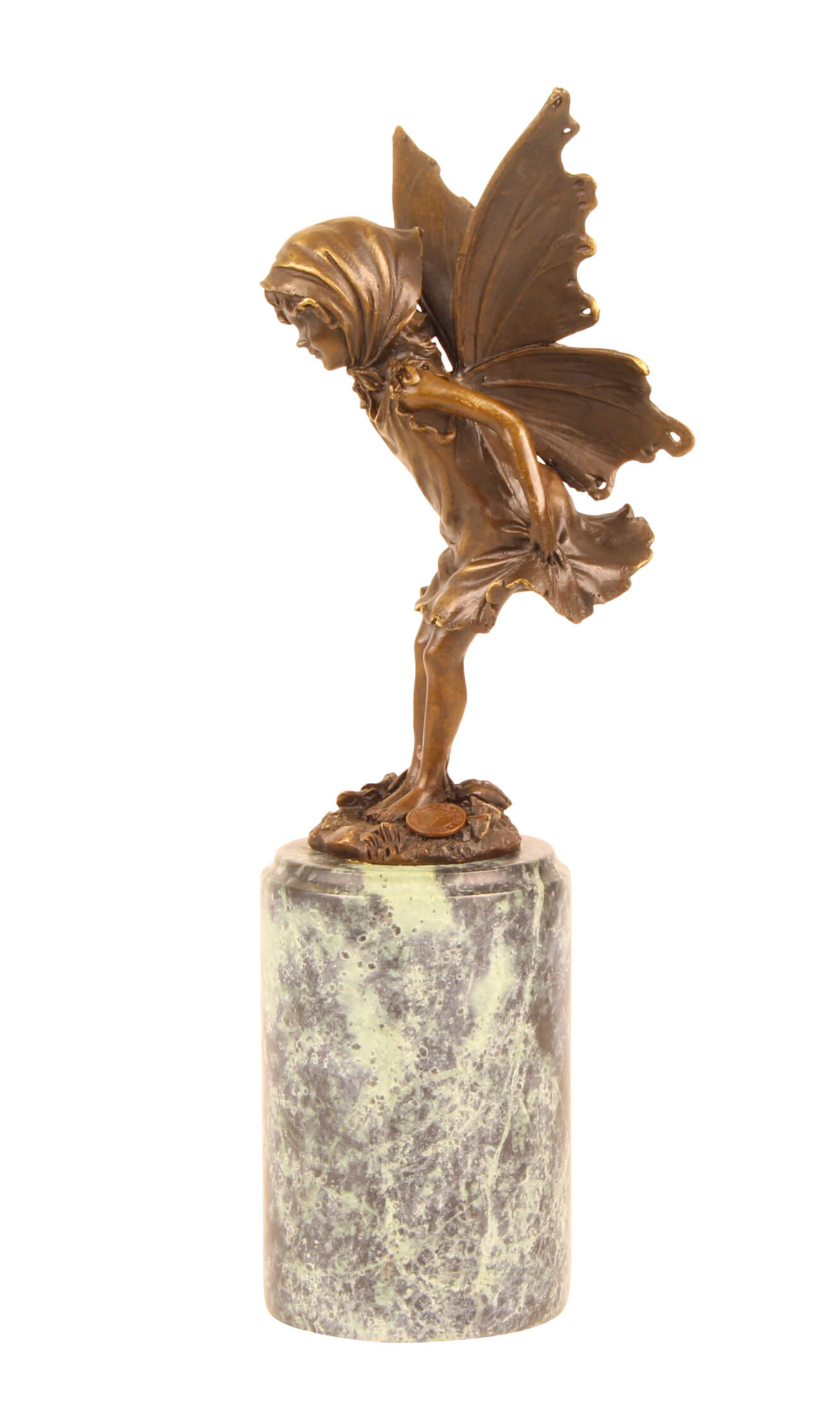 Bronzeskulptur Fee im Antik-Stil Bronze Figur Statue 31cm