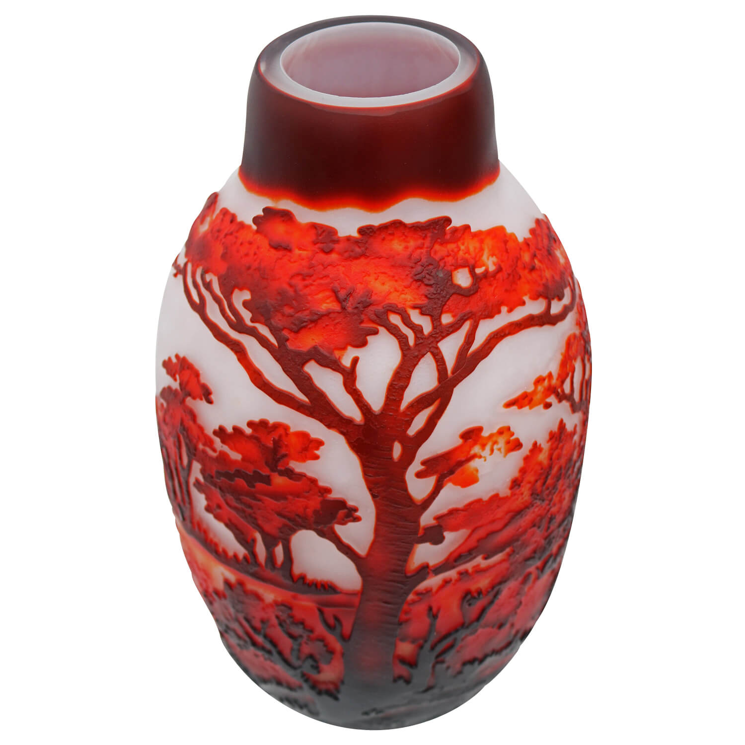 Vase Replika nach Galle Gallé Glasvase Glas Antik-Jugendstil-Stil Kopie c10