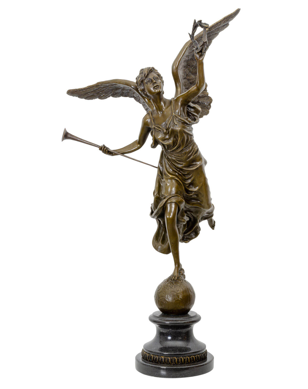 Bronzeskulptur Nike Göttin nach Pierre Biard im Antik-Stil 66cm Replik Kopie
