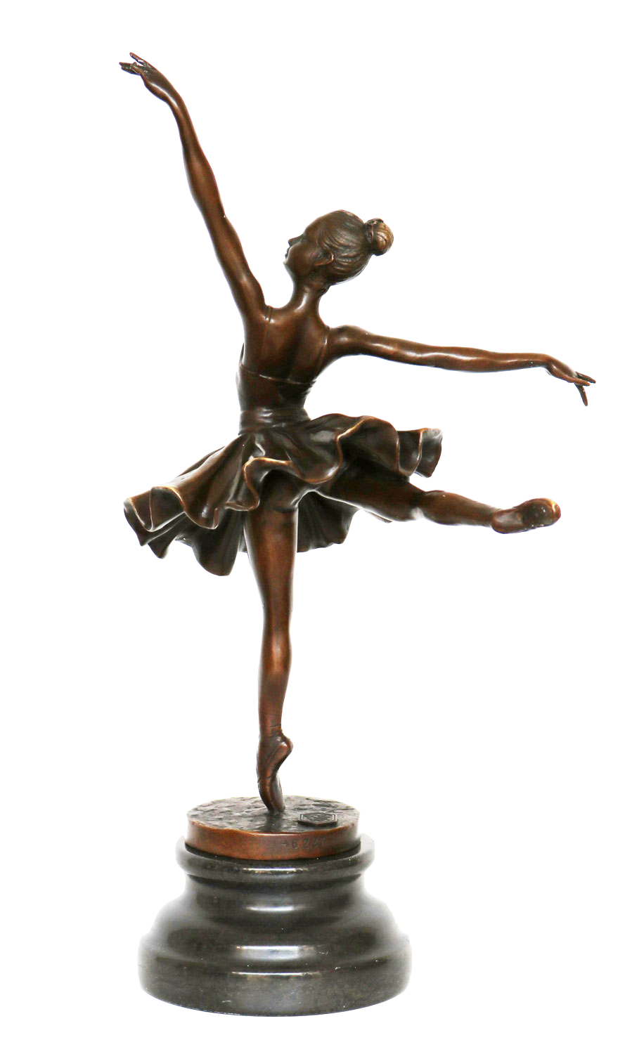 Bronzeskulptur Tänzerin Ballerina nach Degas Ballet Bronze Figur Replika f