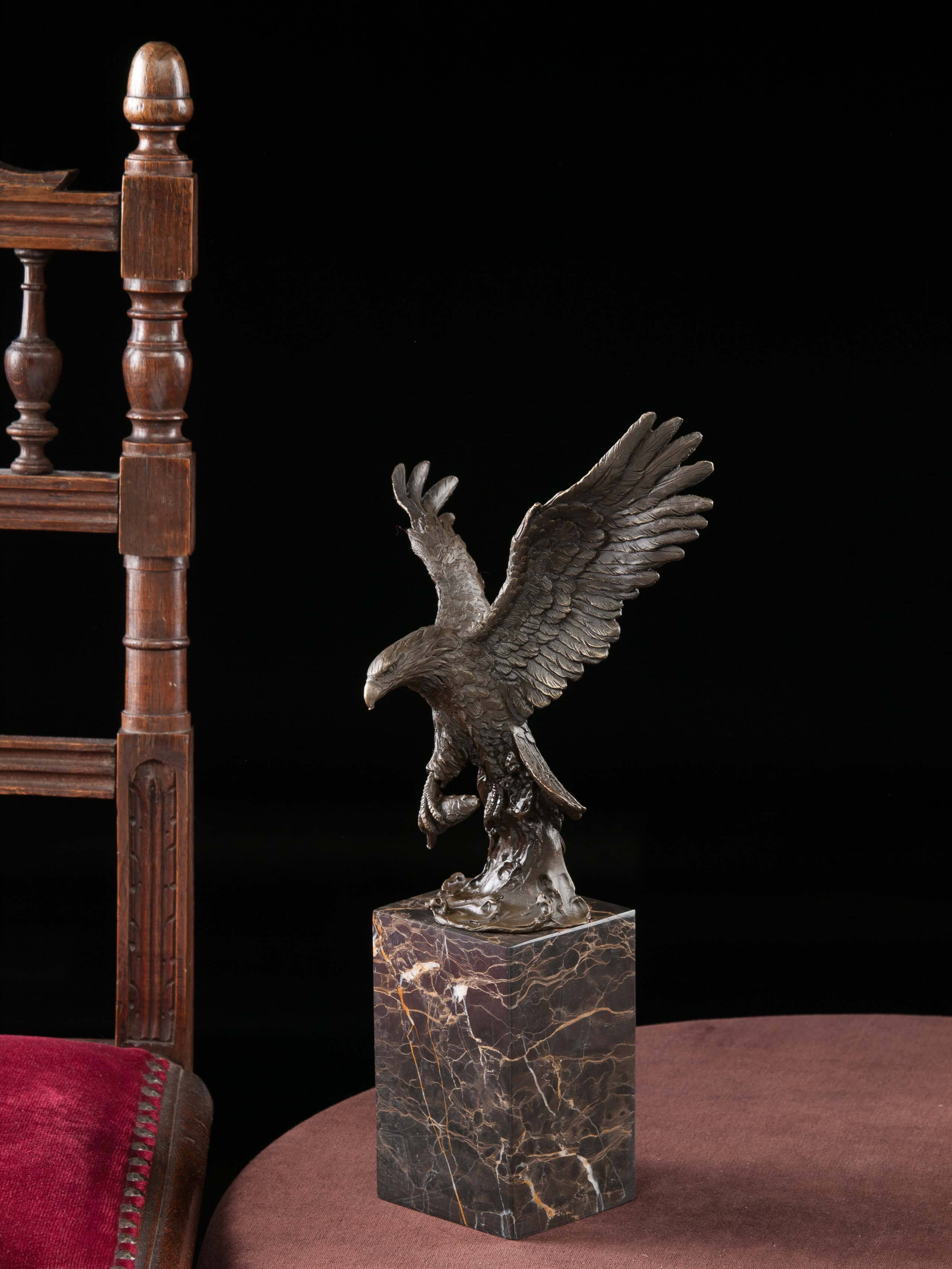 Bronze Skulptur Figur Adler Seeadler Königsadler Bronzeskulptur 36cm eagle