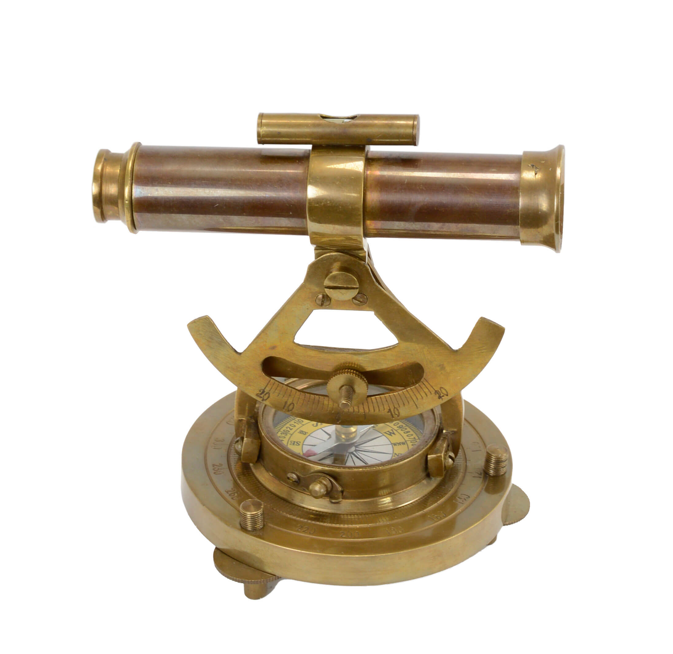 Ein Messing Theodolit Fernrohr Kompass Replikat Retro Design Dekoration