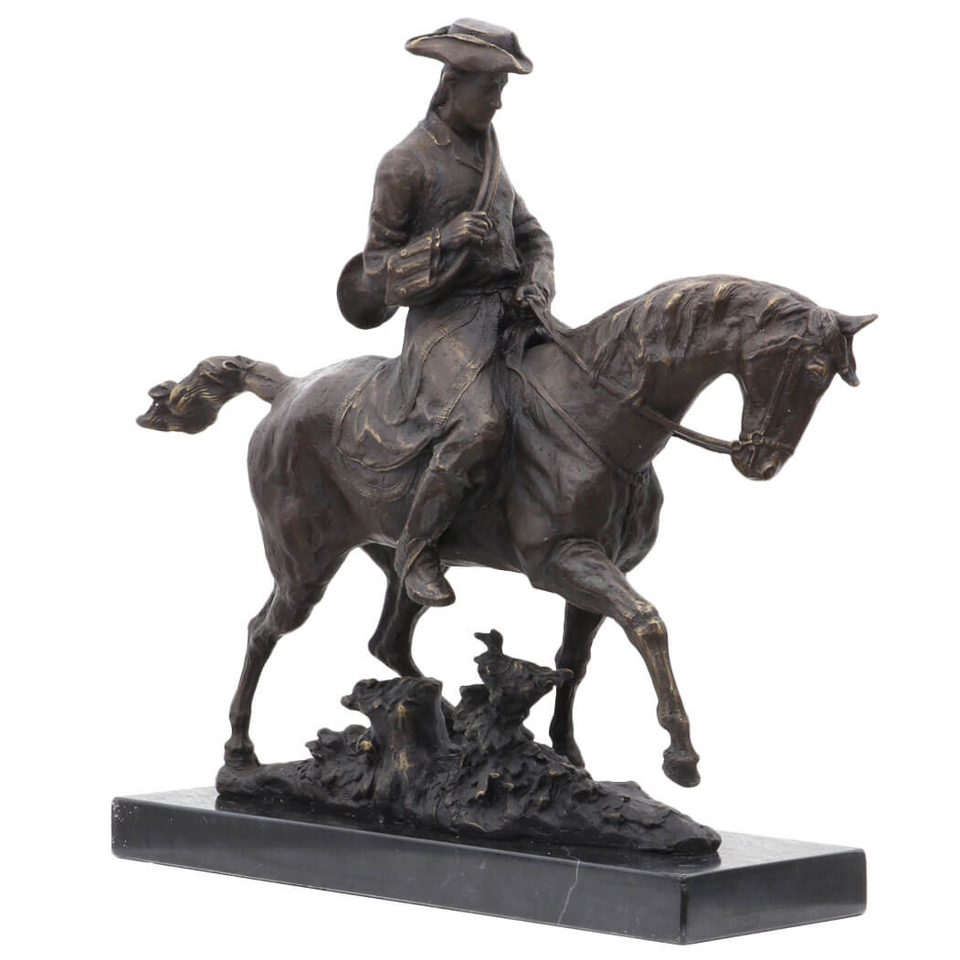 Bronzeskulptur Louis XV Pferd im Antik-Stil Bronze Figur Statue 41cm