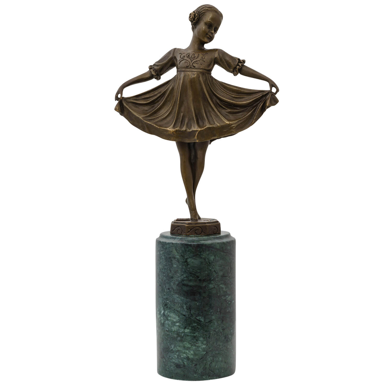 Bronzeskulptur nach Ferdinand Preiss (1882-1943) Bronzefigur Ballerina 32cm