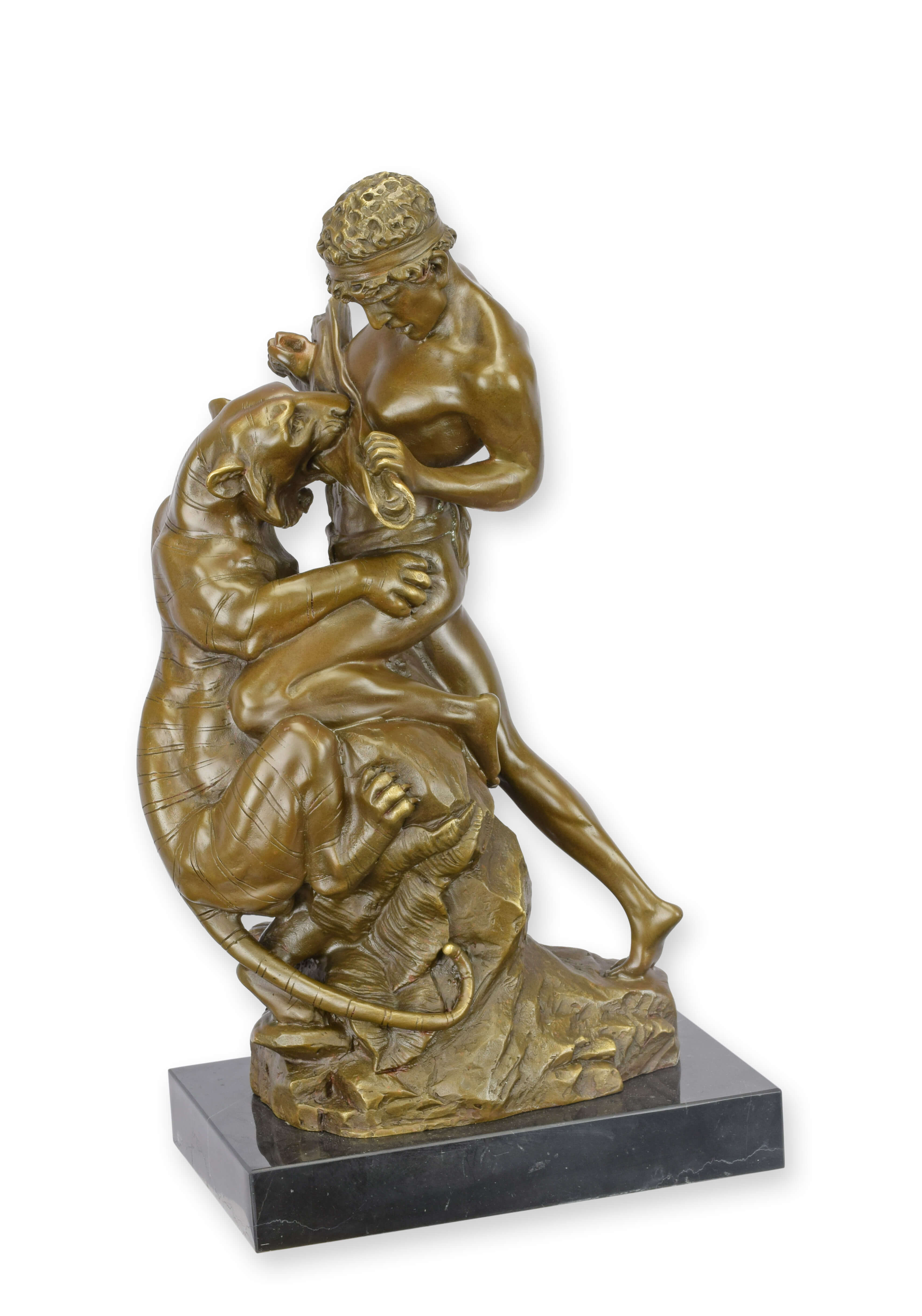 Bronzeskulptur Kampfszene nach Drouot Replikat Retro Design Dekoration