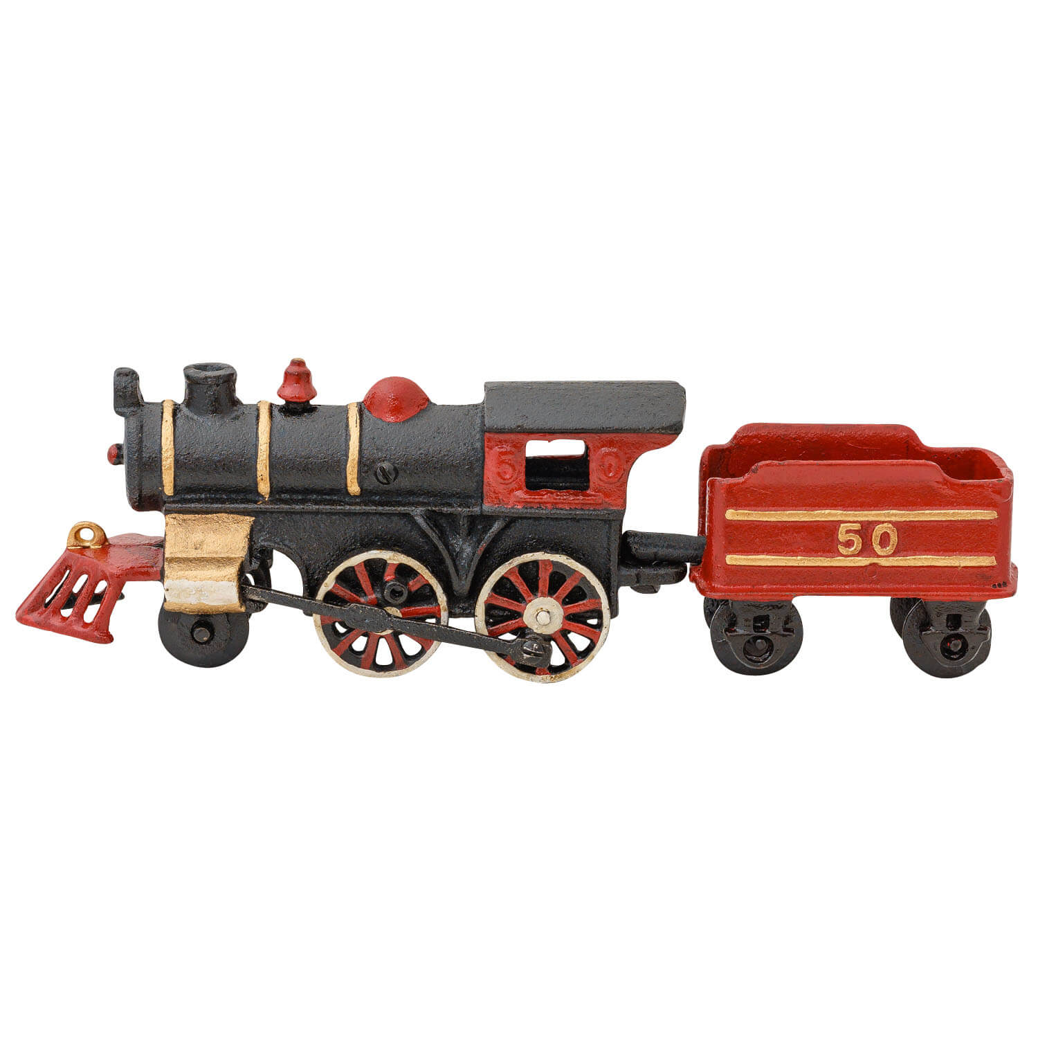 Modellbahn Eisenbahn Lok Anhänger Zug Gusseisen Antik Stil 29cm