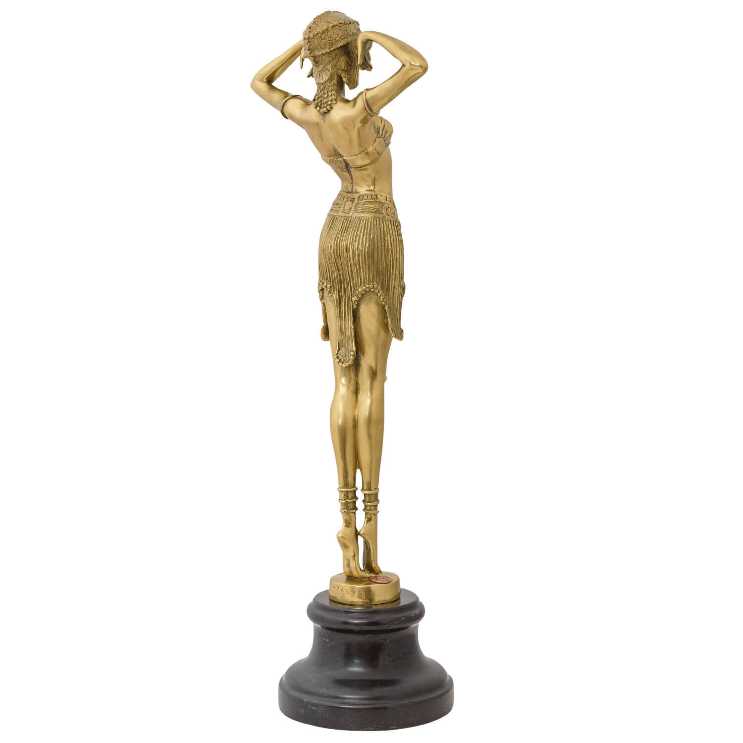 Bronzeskulptur Tänzerin Bronze Skulptur Figur Statue Tanz Art-Deco-Stil (a)