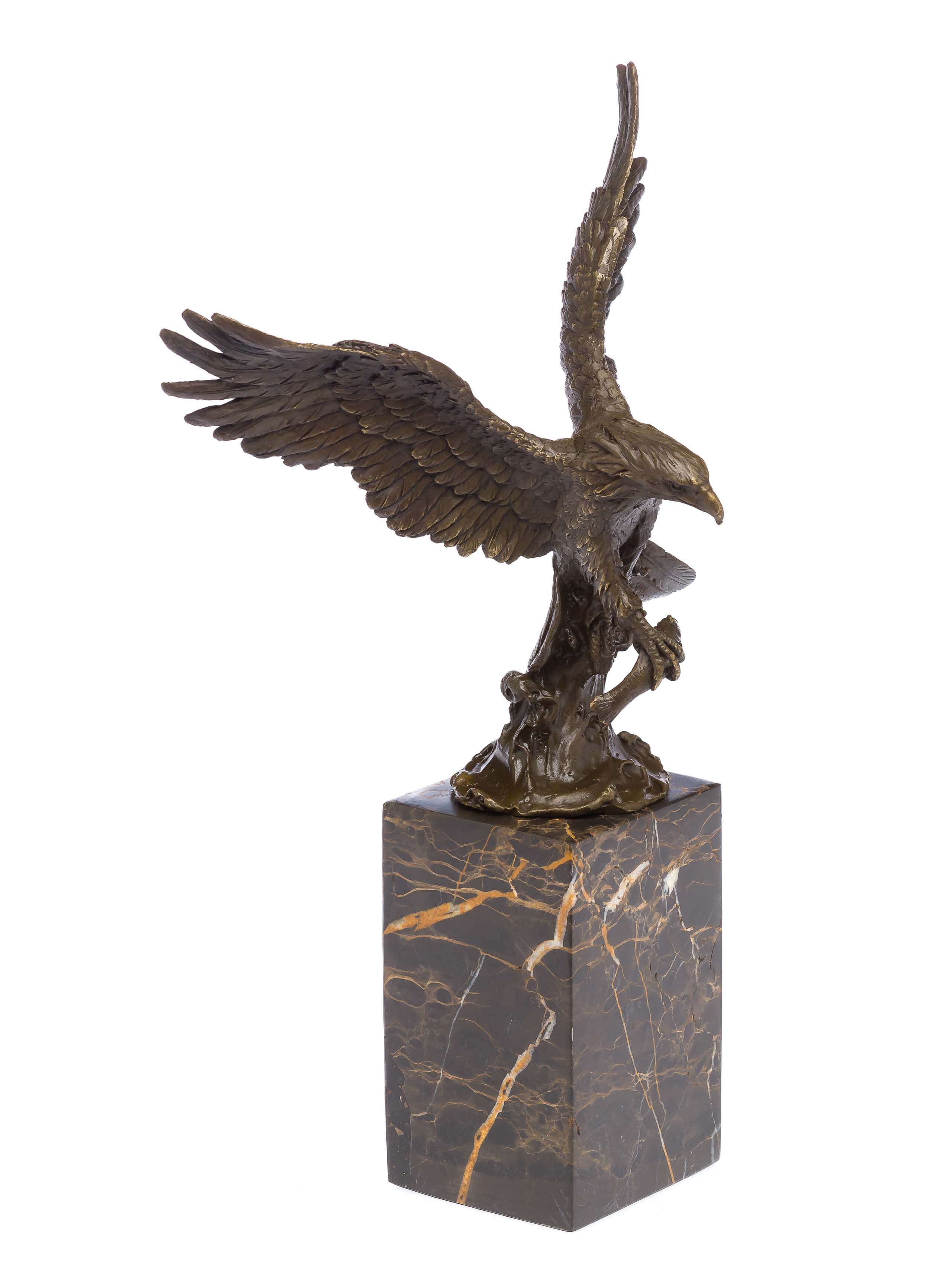 Bronze Skulptur Figur Adler Seeadler Königsadler Bronzeskulptur 36cm eagle