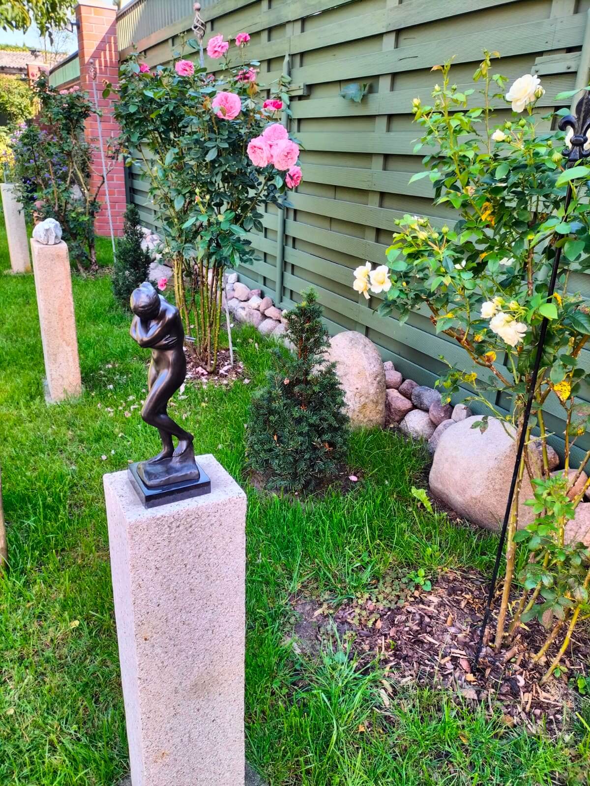 Bronzefigur nach Rodin Eva Figur Garten Eden Bronze Skulptur Antik-Stil 30cm Akt