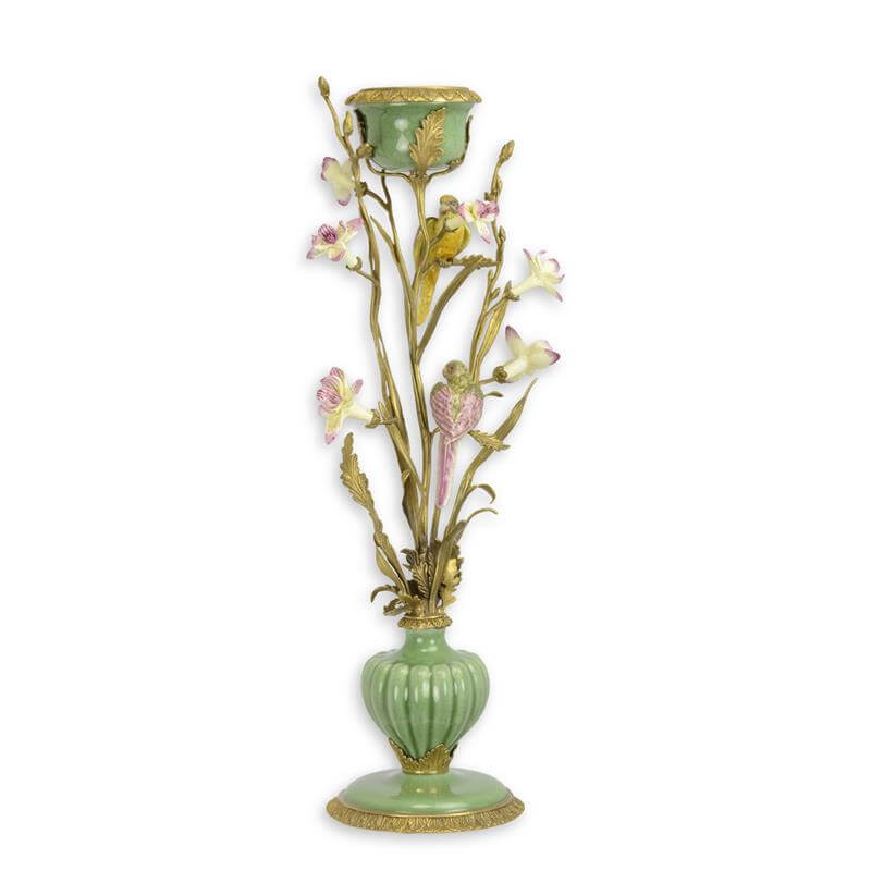 lampe, ornament, blumen, grün, metallisch