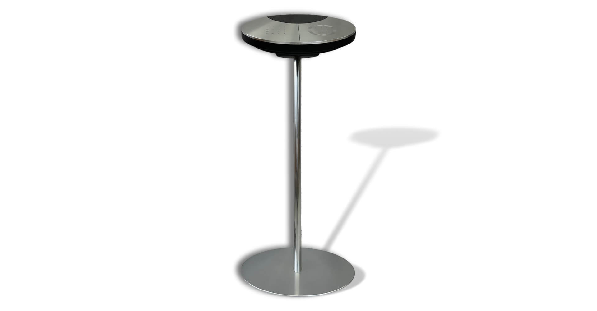 Barhocker, Rundes Tablett, Metal, Chrom, Hocker