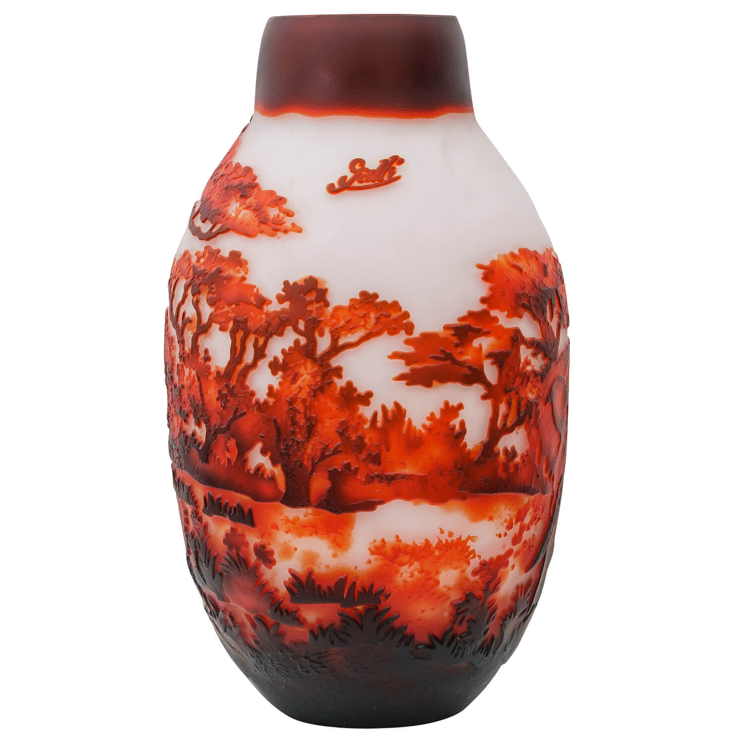 Vase Replika nach Galle Gallé Glasvase Glas Antik-Jugendstil-Stil Kopie c10