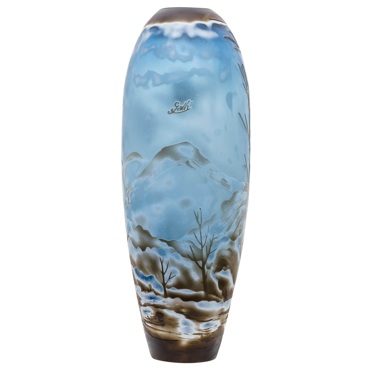 Vase Replika nach Galle Gallé Glasvase Glas Antik-Jugendstil-Stil Kopie c1