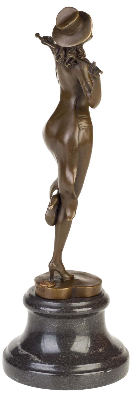 Bronzeskulptur Frau Tänzerin Erotik Kunst im Antik-Stil Bronze Figur Statue 38cm