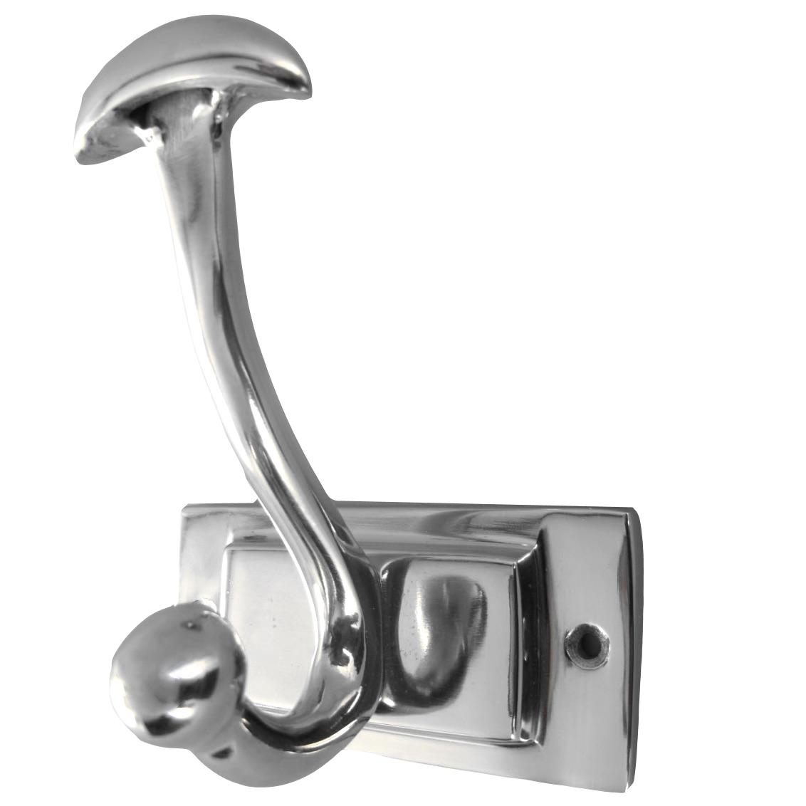 Garderobe Wandhaken Garderobehaken Aluminium vernickelt Art Deko 13cm Antik-StilGarderobe Wandhaken Garderobenhaken Aluminium vernickelt 13cm Art-Deco-Stil