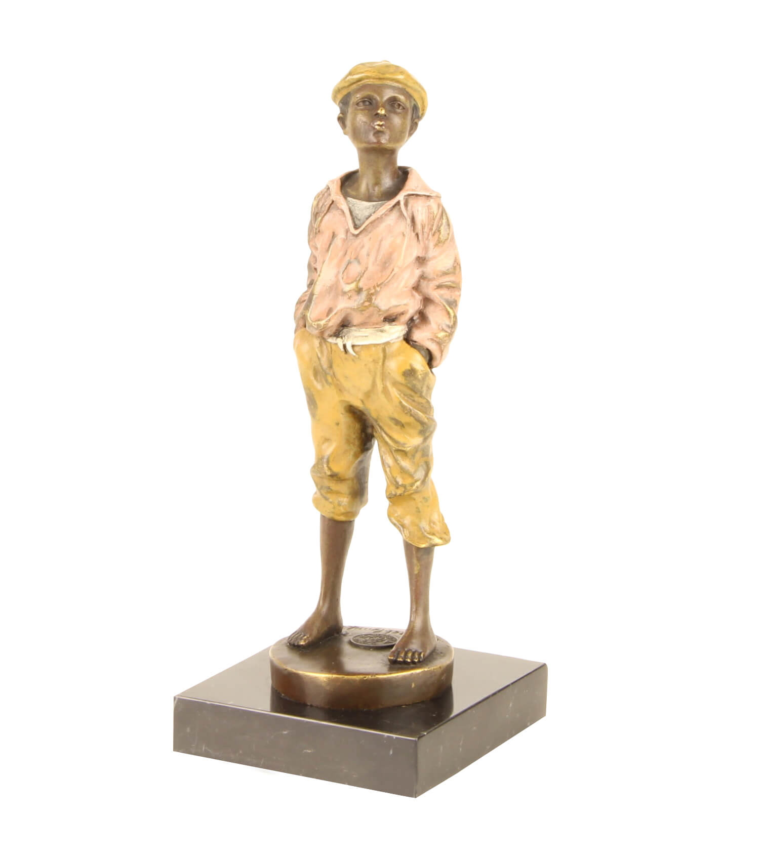 Bronzeskulptur Lausbub nach Szczeblewski Figur Replik Kopie
