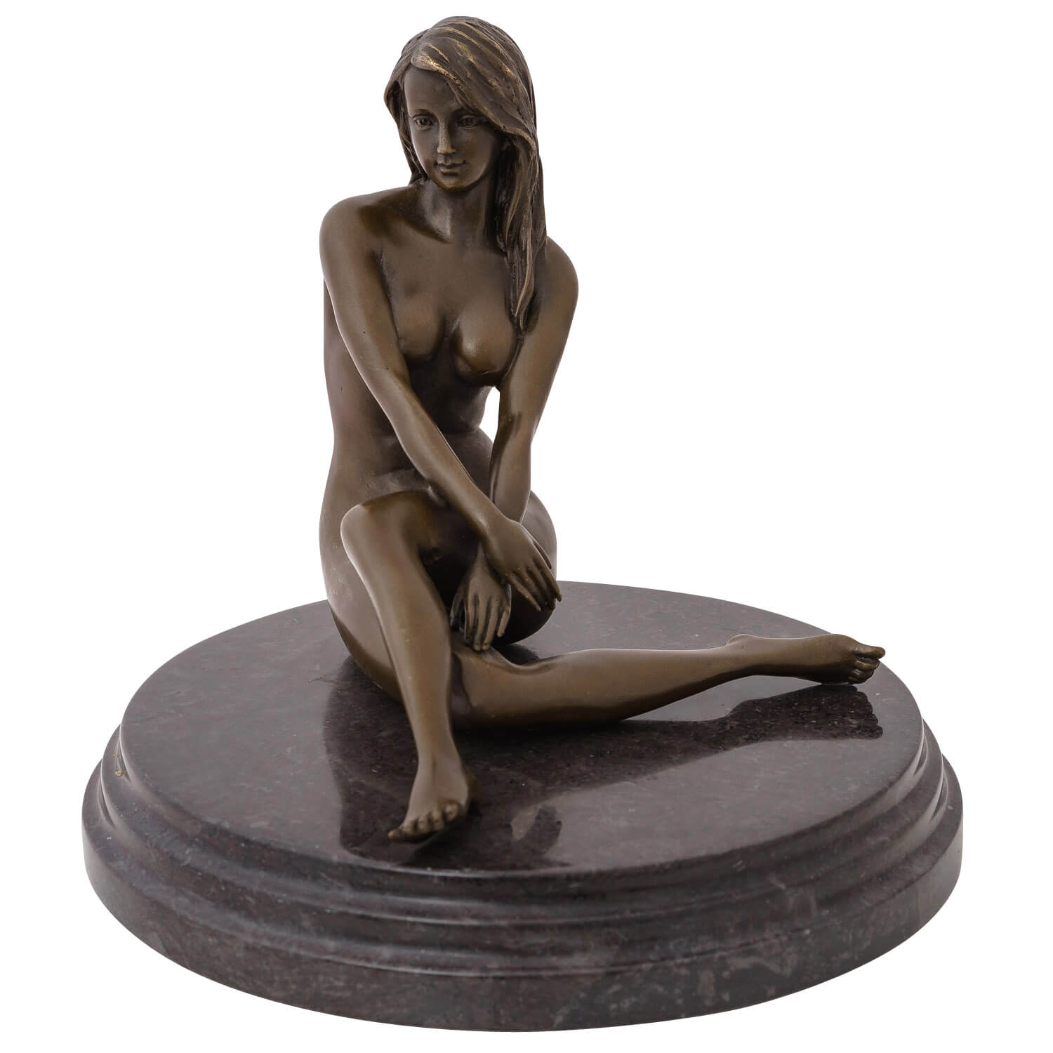 Bronzeskulptur Erotik erotische Kunst Frau Antik-Stil Bronze Figur Statue 19cm
