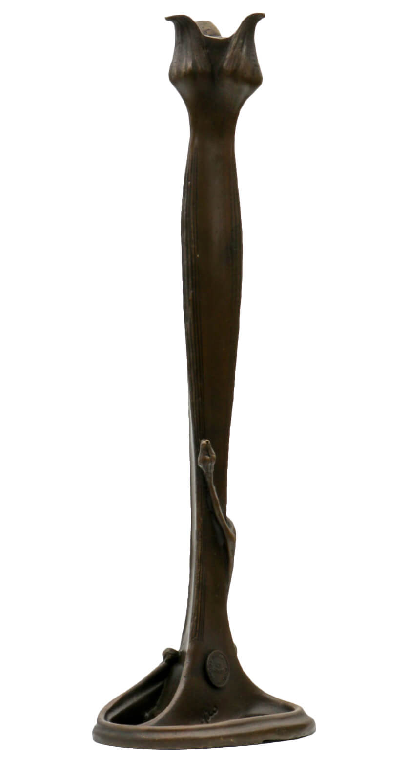 Kerzenständer Bronzeskulptur im Antik-Stil Bronze Figur Statue 30cm
