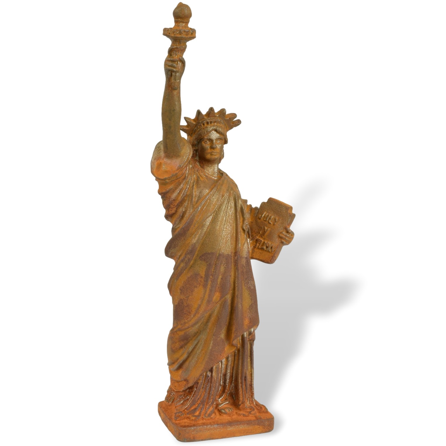 Figur Freiheitsstatue Liberty Eisen Garten Rost Eisenfigur Skulptur Antik-Stil