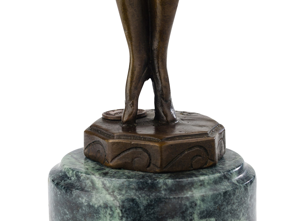 Bronze nach Ferdinand Preiss Ballerina Tänzerin Skulptur Art Deko Antik-Stil