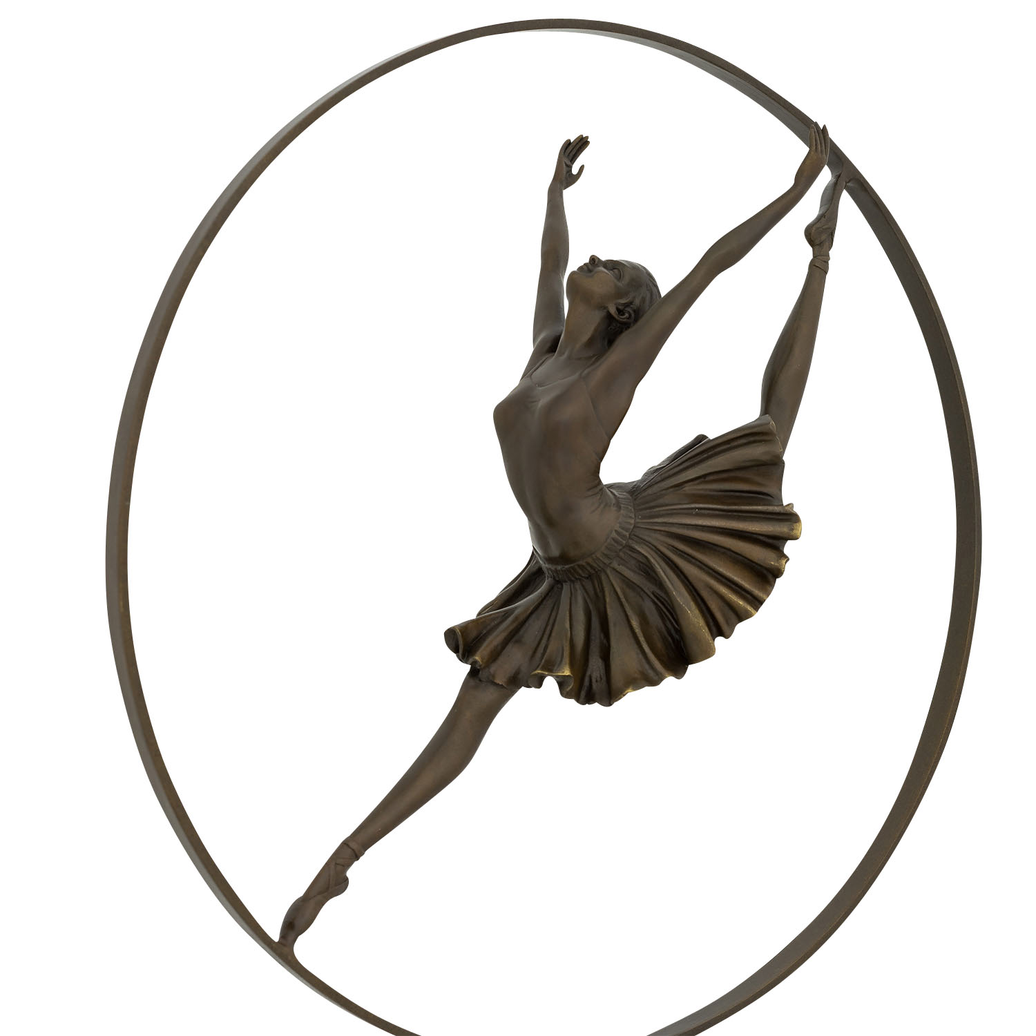 Bronzeskulptur Tänzerin Ballerina mit Reif Antik-Stil Bronze Figur Statue