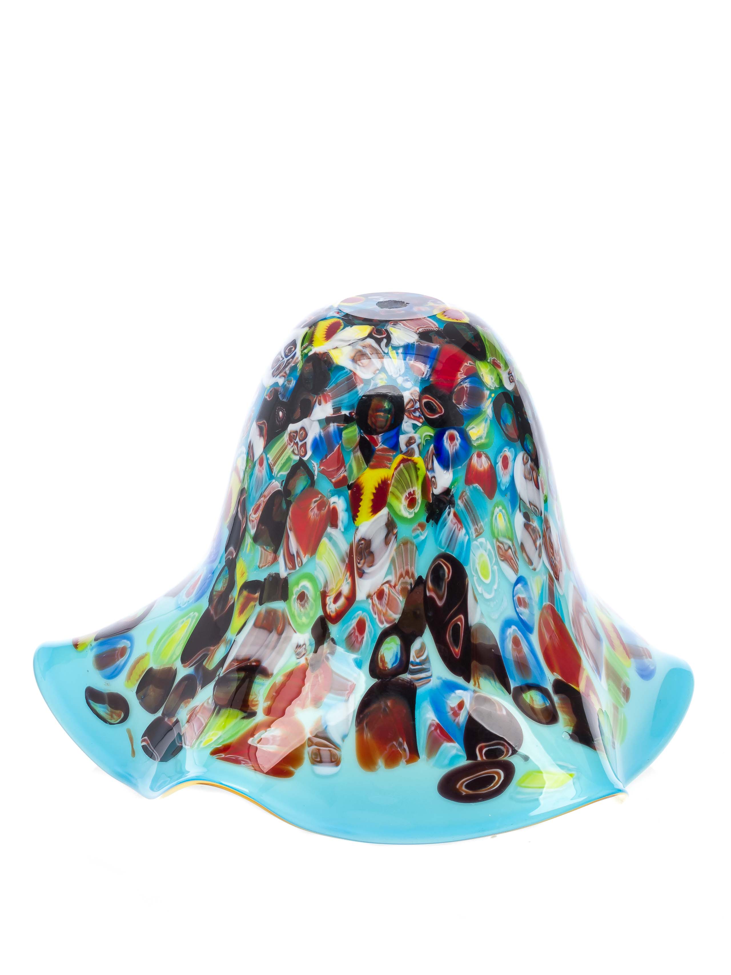 Lampenschirm Tischlampe Lampe Glas Glasschirm Murano Stil glass lampshade türkis