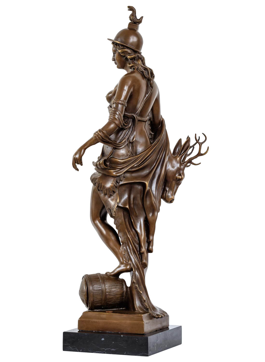 Bronzeskulptur Diana Göttin Jagd Antik-Stil Bronze Figur Statue 70cm