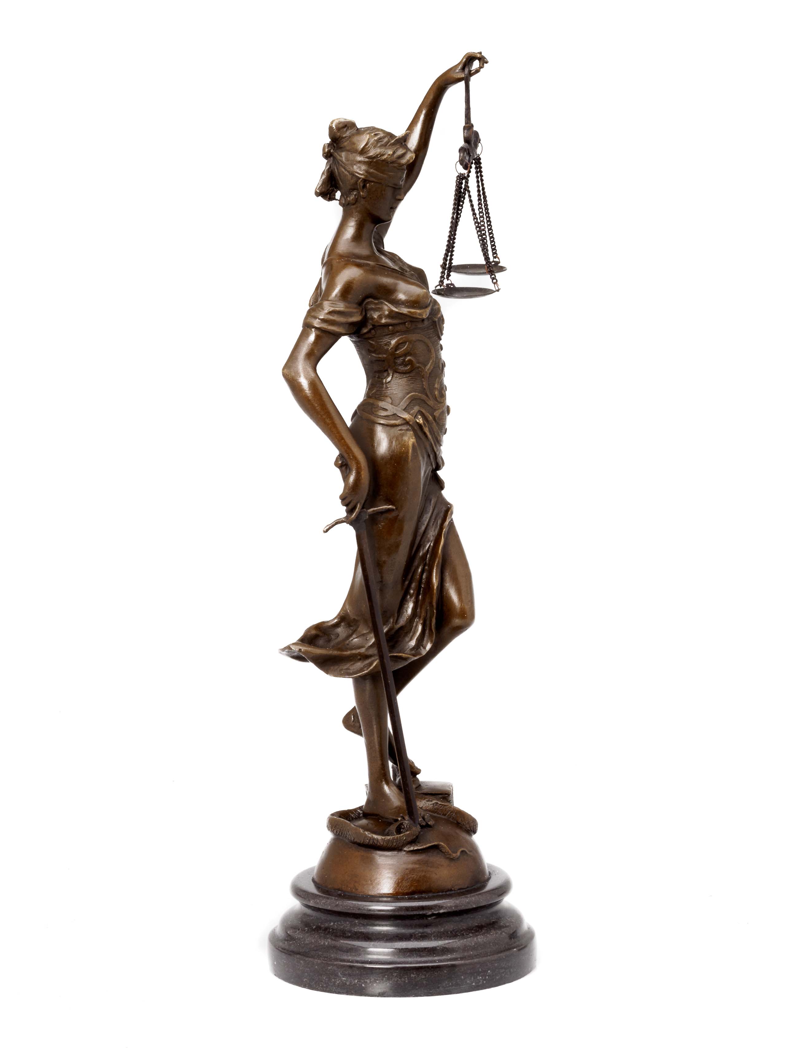Bronzeskulptur Justitia Justizia Bronze Figur Skulptur 41cm Sculpture Justice