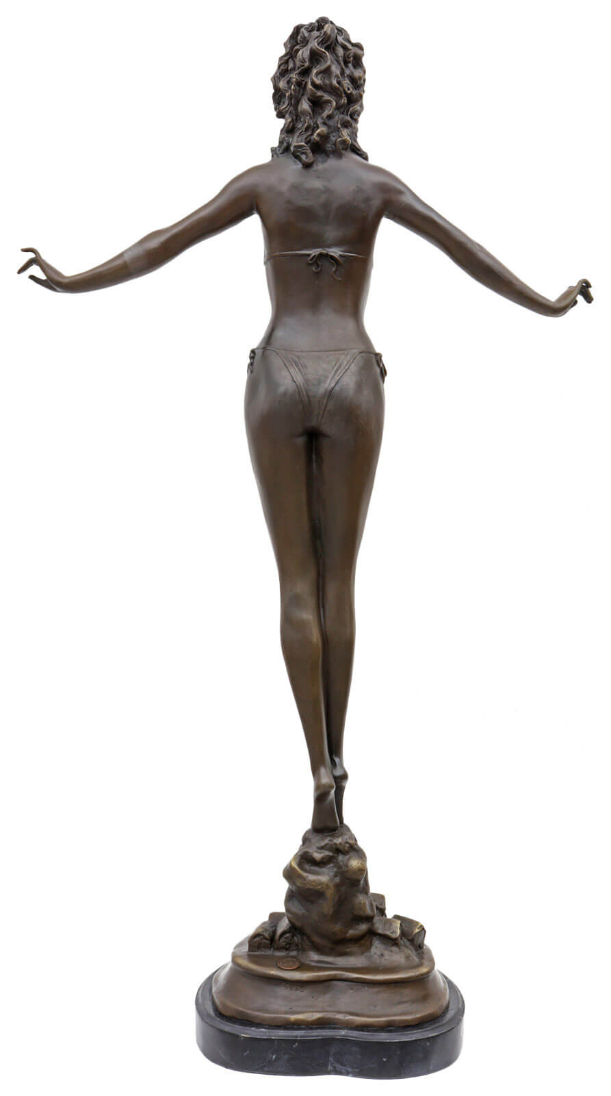 Bronzeskulptur erotische Kunst Erotik Bikini im Antik-Stil Bronze Figur Statue